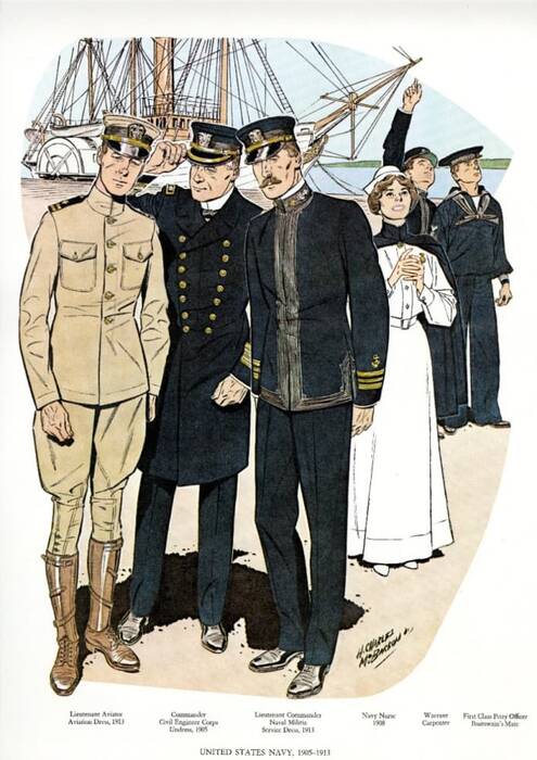 pictorial history of us navy uniforms